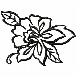 Flowers And Tree Embroidery Design 8